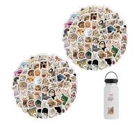 KEQAR 120 Pezzi Adesivi Gatti Meme Carini Impermeabili in PVC Sticker Estetici per Amanti dei Gatti Bottiglie d'Acqua Valigie Notebook Telefono (Forma Divertente di Gatto)