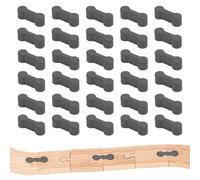 KEQAR 30 Pezzi Set Universale Adattatori per Trenino in Legno, Connettori per Binari in Legno, Accessori per Trenino Brio, Ideale per Feste di Compleanno e Momenti di Gioco