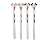 KEQAR 4 PCS Penne Unisex Antistress con Design Creativo a Forma di Cucciolo, Scrittura Fluida e Precisa, Idea Regalo per Bambini e Amici (0,5 mm)