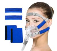 KEQAR 4 Pezzi Copri Cinghie CPAP, Coperture per Fasce Maschera CPAP, Imbottiture Morbide per Testiera, Riduzione di Segni Rossi e Irritazioni sul Viso