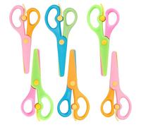 KEQAR 6 PCS Forbici di Sicurezza con Lame in Plastica, Forbici per Bambini dai 2 Anni, Ideali per Attività Creative e Sicure