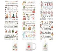 KEQAR 6 pezzi Adesivi, adesivi di cera colorati per Natale, dell'Avvento, DIY per candele e ceramica