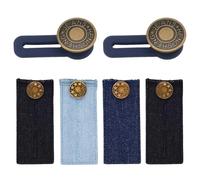 KEQAR 6 Pezzi Estensori per Pantaloni, Bottoni Elastici per Jeans e Gonne, Allarga Pantaloni per Gravidanza, Estensione Vita, Bottoni per Stringere Pantaloni in Vita