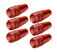 KEQAR 6 pezzi Tappi Valvola in Alluminio, MTB, Antipolvere per Pneumatici, Tappino per Presta, Cappuccio, per Valvole, Coprivalvola Bici in Metallo, Bicicletta, Compatibile con Tubeless e Adattatori