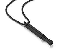 KEQAR Collana Respiratoria 1 pezzo, Anello Anti-Stress, Aiuto per Attacchi di Panico, Smettere di Fumare, Prodotti Antifumo in Acciaio Inossidabile, Consapevolezza, per Uomini e Donne (Nero)