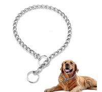 KEQAR Collare Regolabile per Cani, Fibbia Sicura, Collare a Strozzo, Collare a Scorrimento per Cani, Collare Cane Taglia Grande in Acciaio Inossidabile, per Cane Grandi Media per Allenamento (55cm)