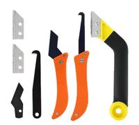 KEQAR Raschietto Fughe, Strumento per Rimozione, Set di Utensili, abgewinkelter Fugenreiniger, con 4 lame di ricambio, Pulisci Giunti Del Bagno, Cucina, la Pulizia Delle, rinnova piastrelle