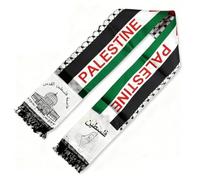 KEQAR Sciarpa Bandiera Palestinese, Sciarpa Satinata Doppia Faccia con Elementi Palestinesi, per Uomo Donna Regali di Matrimonio e Vacanze (C)