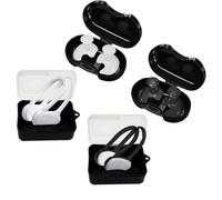 KEQAR Set 2 Pezzi Tappanaso Impermeabile + 2 Paia Tappi Naso Nuoto | Nero & Bianco | Protezione Orecchie per Bambini, Adulti, Principianti e Nuotatori Esperti | Accessori Nuoto con Custodia