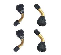 KEQAR Set 4 pezzi con valvole tubeless angolari (PVR70), adatte per auto, moto, biciclette e scooter, con valvole in ottone a 90° e 135° (per moto, scooter, pneumatici)