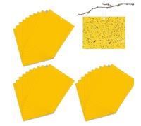 KEQAR Trappole Adesive Insetti, 30 pezzi Carte Moschicide, combattere i moscerini dei funghi e piante, Anti Farfallina, Parassiti, da Usare ed Ecologiche, Ideali Catturare (20×15 cm) (Giallo)
