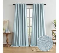 KEQIAOSUOCAI Tende isolate termicamente completamente oscuranti, con passante posteriore, tasca con gancio per cintura, tende per camera da letto, pannelli per il trattamento delle finestre per