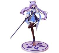 Keqing Swings Sword PVC Cartoon Action Figure, Animes Game Character Statue Collectible Model Decoration for Fans Gift 10.6"