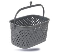 Kerafactum Cesto portamollette per biancheria, cesto per mollette da appendere, cesto per mollette a forma di cestello, portamollette per biancheria, colore grigio scuro, cestello per mollette