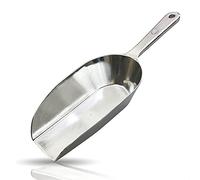 Kerafactum - Paletta per farina, grande, grande, in metallo e alluminio, 21 cm, finitura lucida