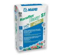 Keraflex Easy S1 Zero Adesivo Cementizio Colla per Piastrelle Alta Prestazione, Bassa Polverosità, Sacco - Mapei - Colore: Grigio, Formato Confezione Kg: 25