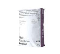 Kerakoll H40 Revolution Adesivo Strutturale Multiuso per Gres Porcellanato Ceramica e Pietra Naturale Colore Grigio Confezione 25kg