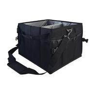 KERALI Contenitore per utensili da griglia, con tracolla e manico robusto, portaposate con porta asciugamani di carta, pieghevole, per viaggi, picnic, barbecue, Nero , Refer to description, Unisex