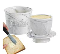 Keramik Butter Behälter - Butter Saver Mit Abdeckung Robust, Praktisches Küchen Accessoire Zeitlos | Saubere Servier Lösung Für Picknick Feiertage Abendessen Zuhause