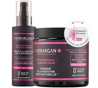 KERARGAN - Duo Cheratina: Maschera e Siero Ristrutturante - 500ml+100ml | Maschera e siero alla cheratina per ristrutturare le lunghezze, controllare il crespo e proteggere le punte