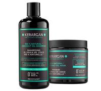 Kerargan Duo Idratante Shampoo e Maschera all'Olio di Cocco – Senza Solfati – 2x500 ml