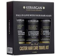 KERARGAN - Kit da Viaggio Ricino con 3 Trattamenti Rinforzanti - 3x100ml