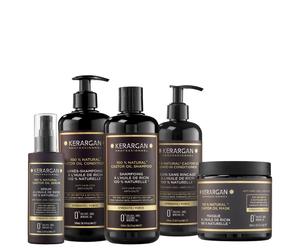 Kerargan - Set Shampoo, Balsamo, Maschera, Siero & Leave-In Olio di Ri
