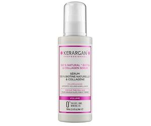 Kerargan - Siero Capillare Volumizzante alla Biotina & Collagene - Per Capelli Sottili, Piatti, Opachi - Luminosità e Fortificazione - Senza Solfati, OGM, Olio Minerale - 100ml