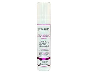 Kerargan - Siero Capillare Volumizzante con Biotina e Collagene - Per Capelli Sottili, Piatti, Opachi - Lucentezza e Fortificazione - Senza Solfati, OGM, Olio Minerale - 50ml
