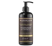 Kerargan - Trattamento Quotidiano Anti-Caduta senza Risciacquo con Olio di Ricino - Idratazione e Nutrizione per Capelli Secchi, Fragili-Arricchito con Aloe Vera-Senza solfati,GMO,oli minerali-350ml