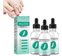 Kerassentials, olio per il trattamento dei funghi dell'unghia del piede, cherassenziali per funghi dell'unghia del piede, trattamento delle unghie Kerasentials (3 pezzi)