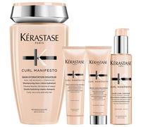 Kérastase Curl Manifesto Set per la cura dei capelli (shampoo 250 ml + balsamo 250 ml + leave-in 150 ml + crema-gel 150 ml)