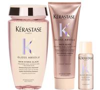 Kérastase Gloss Absolu Shampoo 250ml and Conditioner 250ml with Mini Deluxe Glaze Oil Drops 15ml