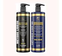 Kerastinni Metodo Liso 3D Kit, trattamento permanente per capelli + shampoo disintossicante da 1000 ml, per tutti i tipi di capelli