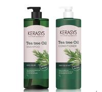 Kerasys Tea Tree Oil Shampoo 1L e Balsamo 1L per Capelli Grassi Cuoio Capellu...
