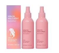 Keratin Hair Spray, Lacca Per Capelli Alla Cheratina, Balsamo Spray Leave-in 5 in 1 da 100ml, Trattamento Lisciante Alla Cheratina Per Capelli Tinti, Anti-crespo, Maschera Ristrutturante (2pcs)