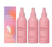 Keratin Hair Spray, Lacca Per Capelli Alla Cheratina, Balsamo Spray Leave-in 5 in 1 da 100ml, Trattamento Lisciante Alla Cheratina Per Capelli Tinti, Anti-crespo, Maschera Ristrutturante (3pcs)