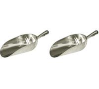 Kerbl 29798 - Pala per pesare in Alluminio, 2500 g, Forma Rotonda (Confezione da 2)
