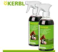Kerbl 2x 500ml Desino Iodio Plus Superficiale Pelle Wundheilung Cavallo Mucche