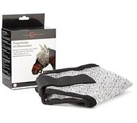 Kerbl, 324517, Maschera antimosche con protezione per le orecchie e protezione UV, Bianco, Full