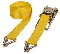 Kerbl 37190 Schwerlastzurrgurt 2 Parti, Giallo, 75 mm, 8 m, 10 kg