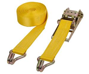 Kerbl 37190 Schwerlastzurrgurt 2 Parti, Giallo, 75 mm, 8 m, 10 kg