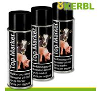 Kerbl 3x 500ml Spray Bestiame Top Marker Nero Vimini Stalla Markierung Pecore