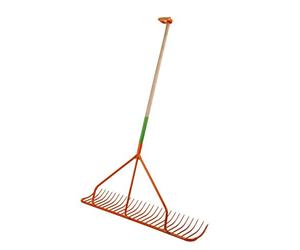 Kerbl 50250 - Rastrello a Mano con Denti Esterni e Manico, 122 cm