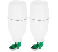 Kerbl 74302 - Dispenser Automatico di Acqua per Conigli, con Vaschetta Inferiore in acciaio inox, 2000 ml (Confezione da 2)