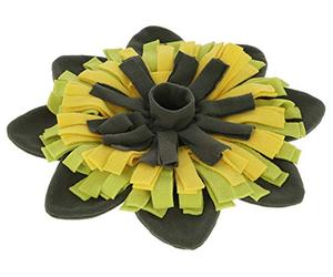 Kerbl 80747 Sunflower - Tappeto con fiocchi, diametro: 40 cm, 0,118 kg, colore: Giallo/Verde