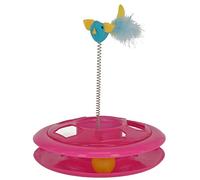 Kerbl 80997 Speedy Wheel, Giocattolo per Gatti, Palla a Forma di Uccello con Piume, 26 cm