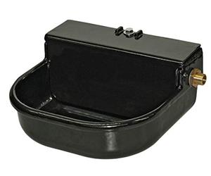 Kerbl Abbeveratoio a Galleggiante 3l smaltato, Nero con Tap. di sc.