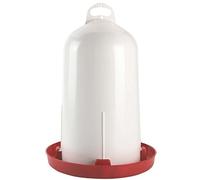 Kerbl Abbeveratoio per pollame (capacità 12 Litri, abbeveratoio per pollame, Contenitore con Maniglia, Colore Rosso/Bianco)