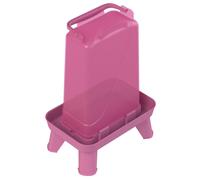 Kerbl Abbeveratoio rettangolare per pollame in plastica con piedini 3,5 l fucsia